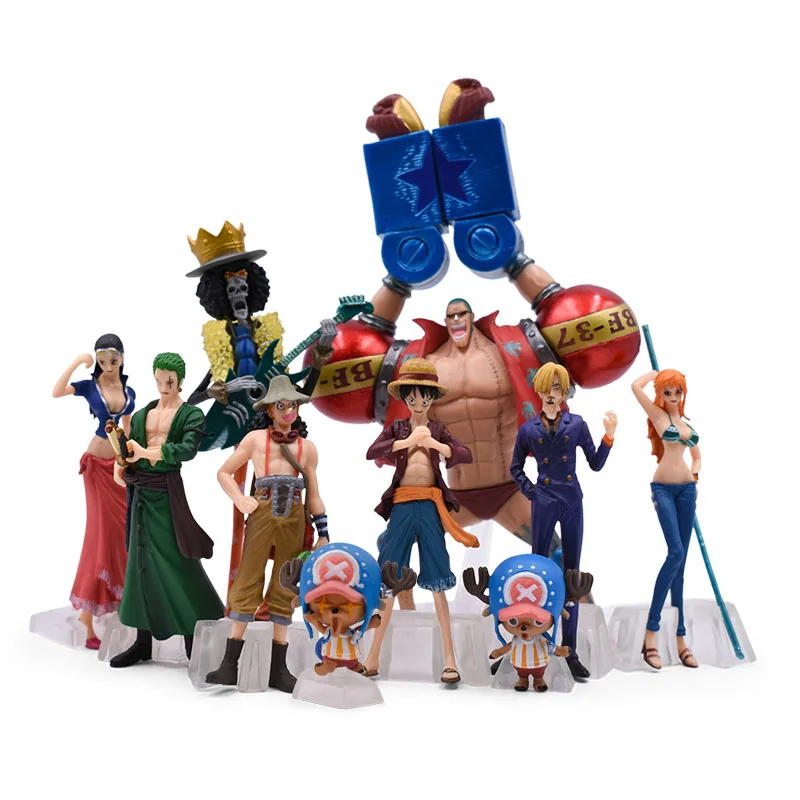 

10 pcs/set Anime One Piece 2 YEARS LATER luffy PVC Action Figure Doll Collectible Model Baby Toy Christmas Gift For Children