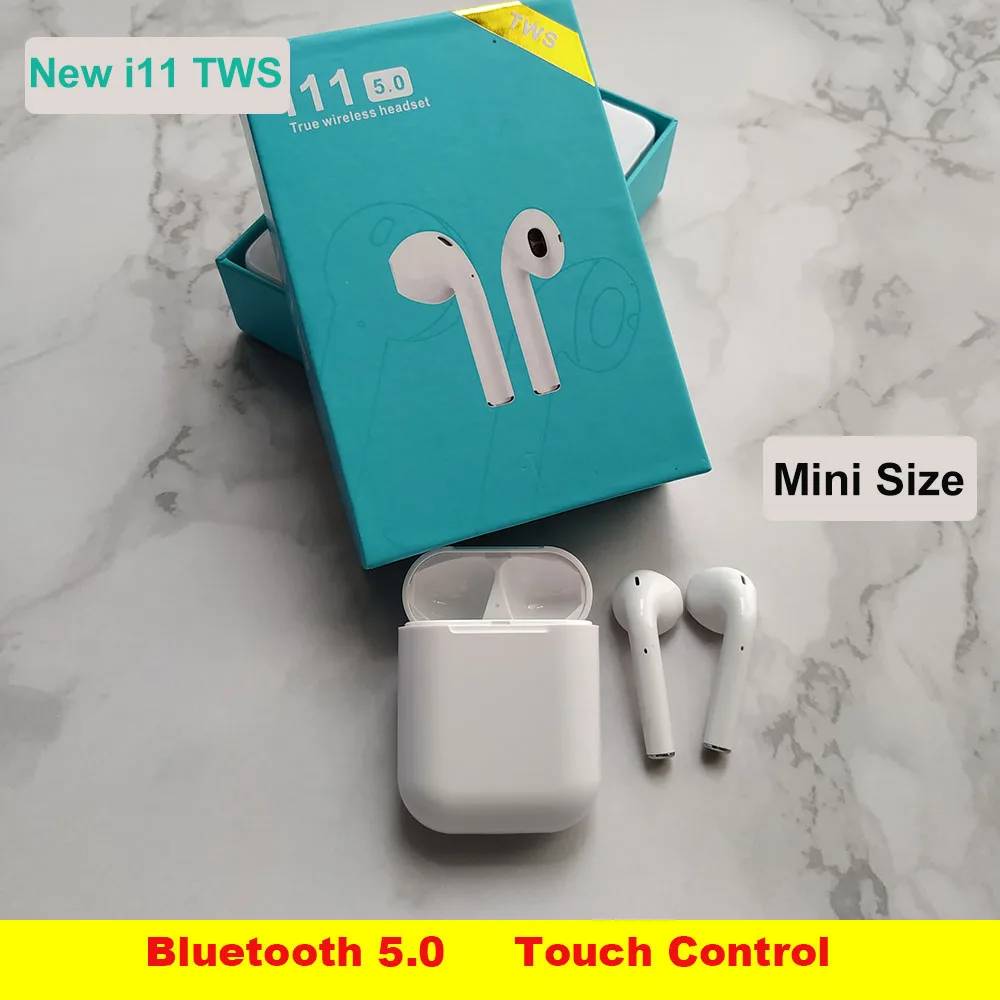 

TWS i11 Touch Double Mini Wireless Bluetooth Earphone Earbuds With Charging Box for Phone pk i7s tws i10 tws