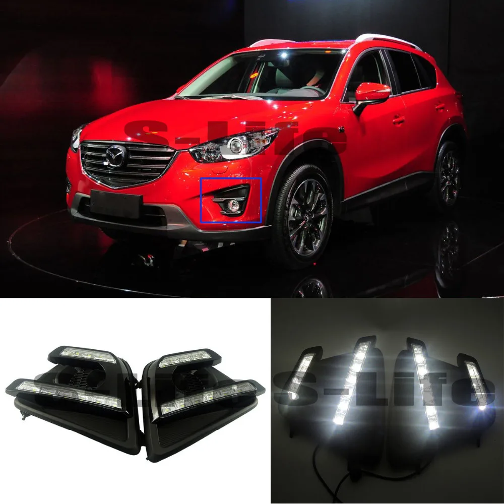 Car LED daytime Running Light Fog Driving Lamps DayLight For Mazda CX 5