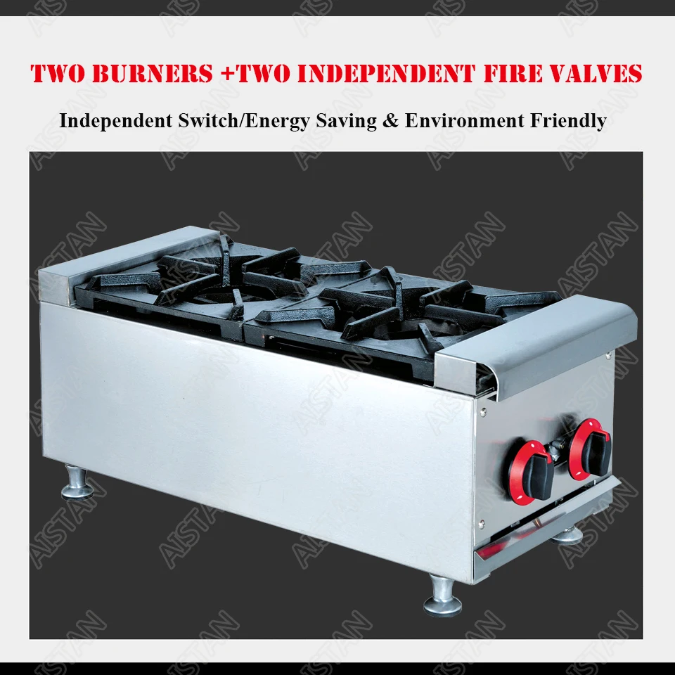 GH2 commercial 2-burner counter top gas range/stove/cooker for claypot rice and kitchen equipment