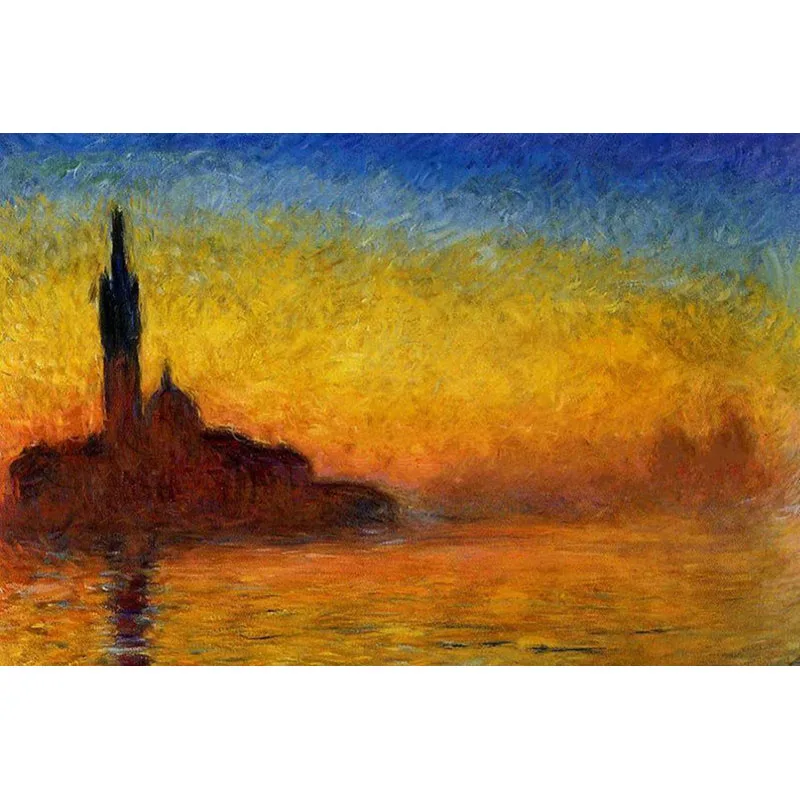 

hand-painted Impressionist art abstract oil painting Claude Monet Impression sunset the modern home wall living room Paintings