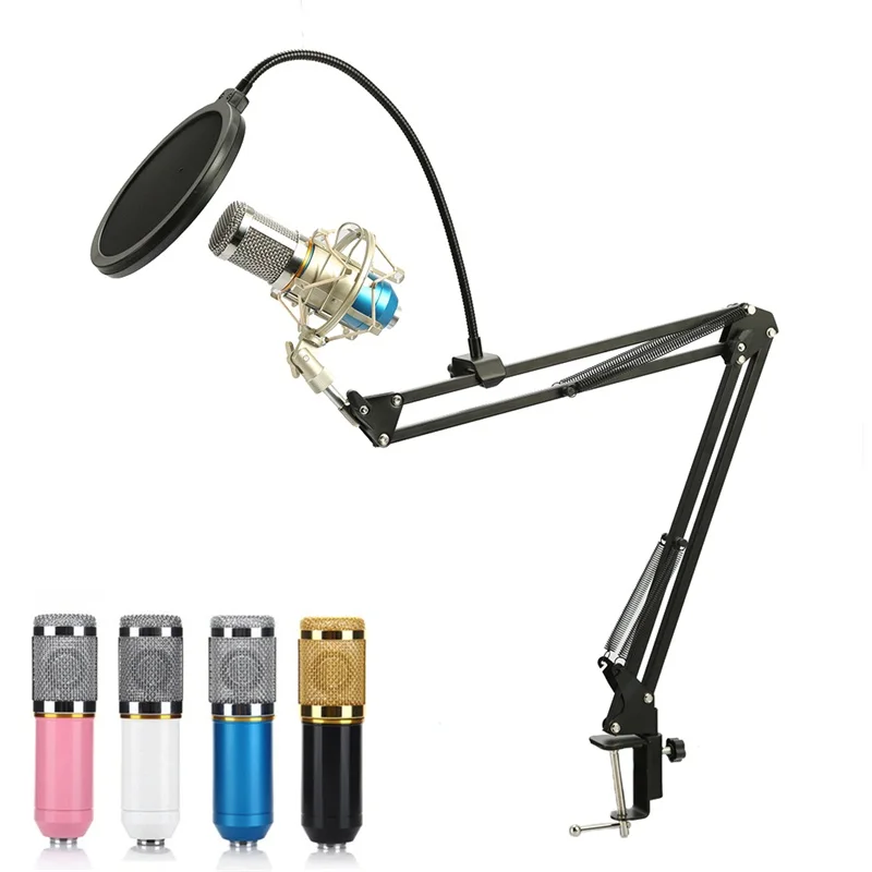 

JETTING Microphone for computer Professional BM 800 Microphone Filter Wind Screen Arm Stand Recording Sets