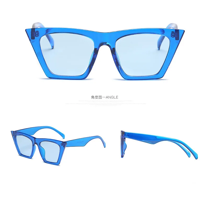 Модные поляризованные солнцезащитные очки Новинка для женщин Кошачий глаз UV400 вождения Спорт на открытом воздухе, солнце очки водительские очки - Название цвета: Синий
