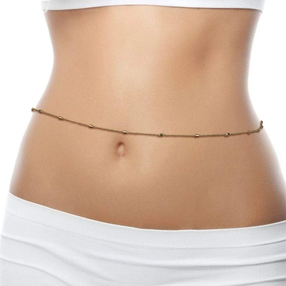 

Sexy Women Simple Bikini layer Tassel Belly Body Chain Jewelry Waist Link Belt Body Chain Party Club Dancer