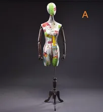 115cm Female plastic mannequin Wedding decorative realist linen half body mannequin real doll maniqui Wooden square base B711 realist interviewing