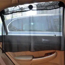 2 шт. в упаковке, автомобильная Солнцезащитная занавеска бокового окна, Солнцезащитная УФ-сетка, ткань+ присоска/сделано для лобового стекла, бокового окна черного цвета