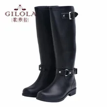 Зимние женские сапоги до колена на каблуке 2,5 см, теплые осенне-зимние сапоги на платформе, модная женская мотоциклетная обувь,# Y0731658Q