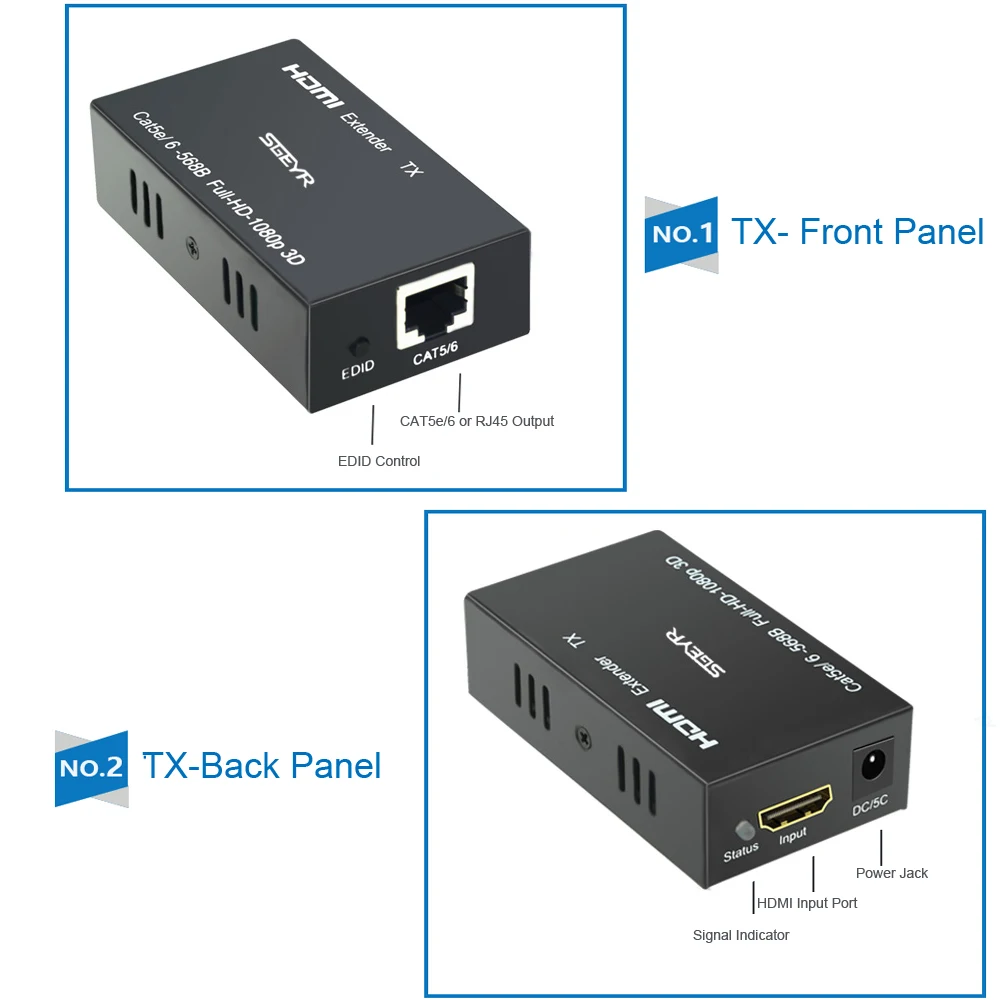 196ft HDMI удлинитель расширитель SGEYR 60 м передатчик приемник TX RX по UTP RJ45 Cat5e/6 сплиттер