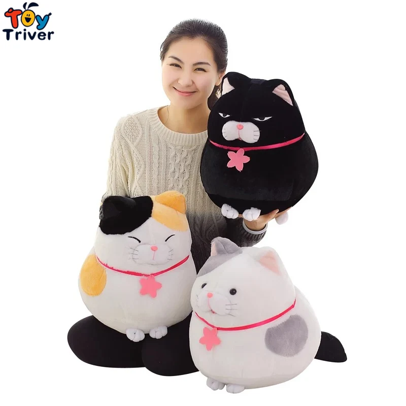 

Kawaii stuffed plush japan fortune cat toy doll baby girl boy kids birthday gift shop deco Maneki Neko free shipping Triver Toy