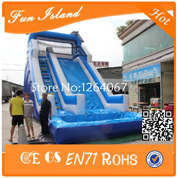 

Free Shipping Giant Inflatable Slide, inflatable Water Slide With Pool