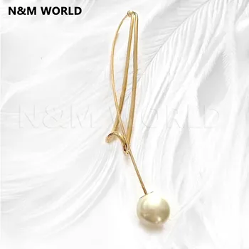 

Dual-use Fashion Temperament Golden Music Symbol Unilateral Pearl Earrings Women Girls Fashion Dangle Earring Gift