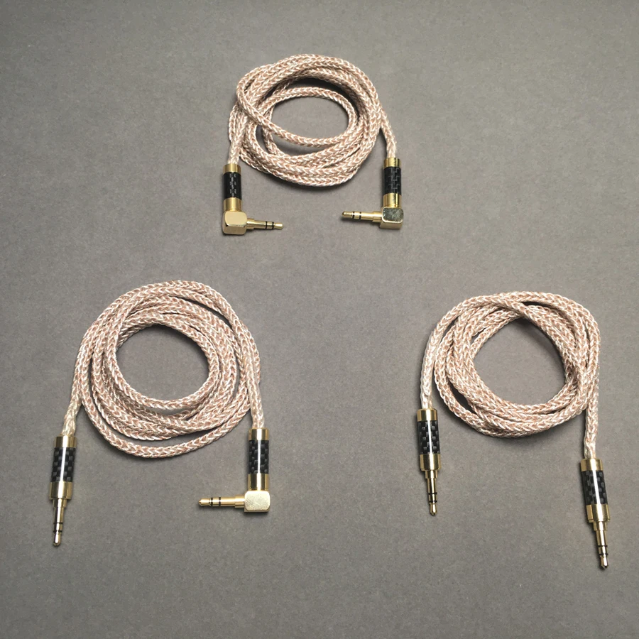 1,2 м аудио кабель AUX 3,5 мм папа-папа 8 акций 52 ядра 5 серебро 2 Золотой провод для основных V-moda наушников автомобильный динамик iPhone MP3