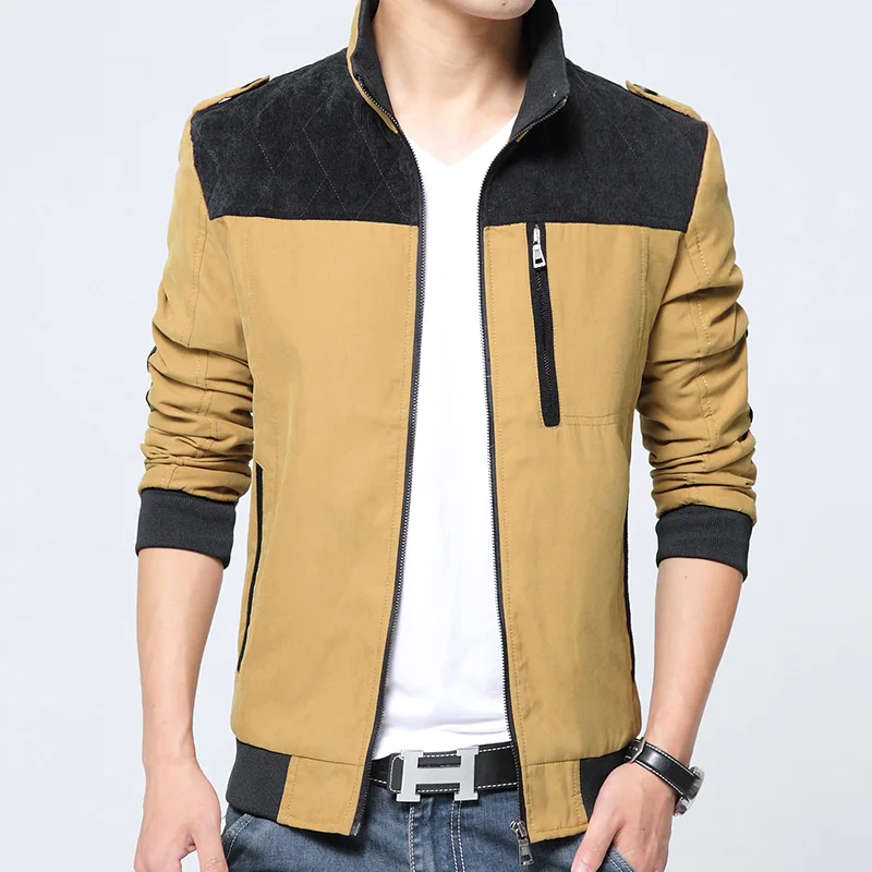 2016 New Fashion Brand Jacket Men Trend Patchwork Korean Slim Fit Mens