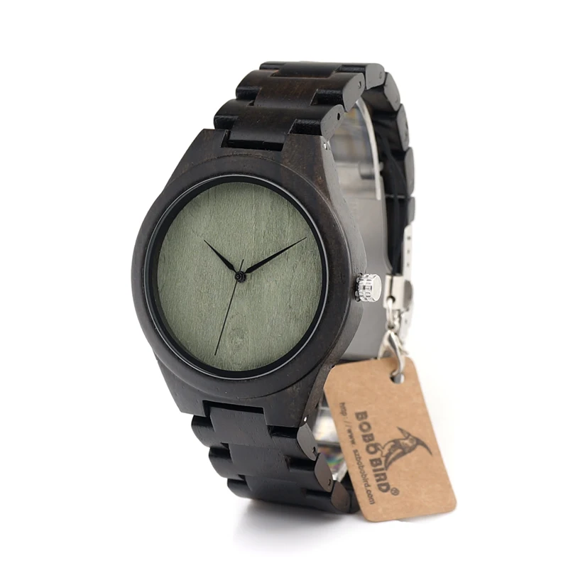 BOBO BIRD H03 Mens Top Brand Design Green Wood Dial Full Bamboo Wooden Watches for Men in Gift Box Dropshipping