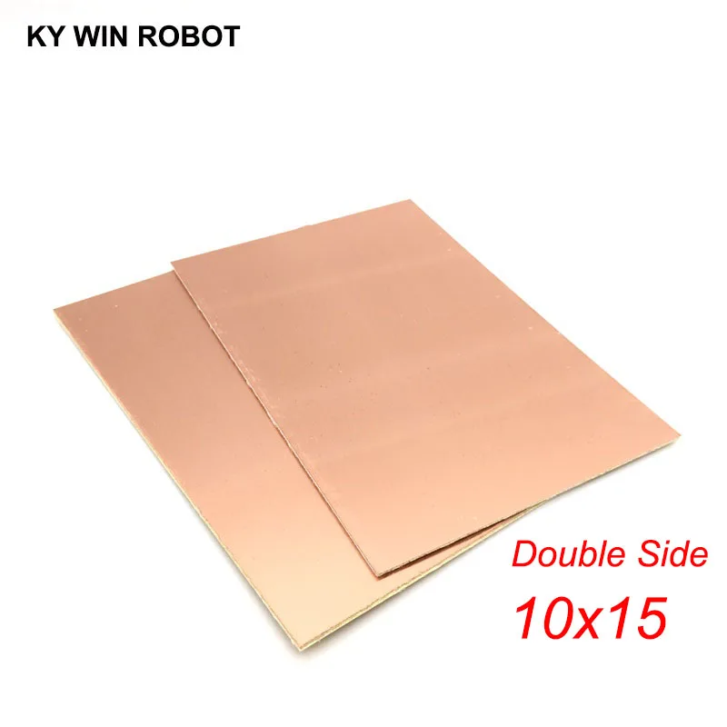 1 шт. FR4 PCB 10*15 см двухсторонняя медная плакированная пластина, сделай сам, набор печатных плат, ламинат, печатная плата 10x15 см 100x150x1.6 мм - изображение