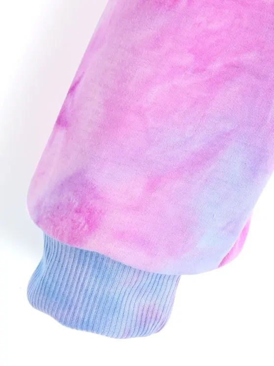 Fashion New Tie Dye Drop Shoulder Crop Hoodie Autumn Multicolor Long Sleeve Seam Drawstring Pullovers Sweatshirt Fashion New Tie Dye Drop Shoulder Crop Hoodie Autumn Multicolor Long Sleeve Seam Drawstring Pullovers Sweatshirt