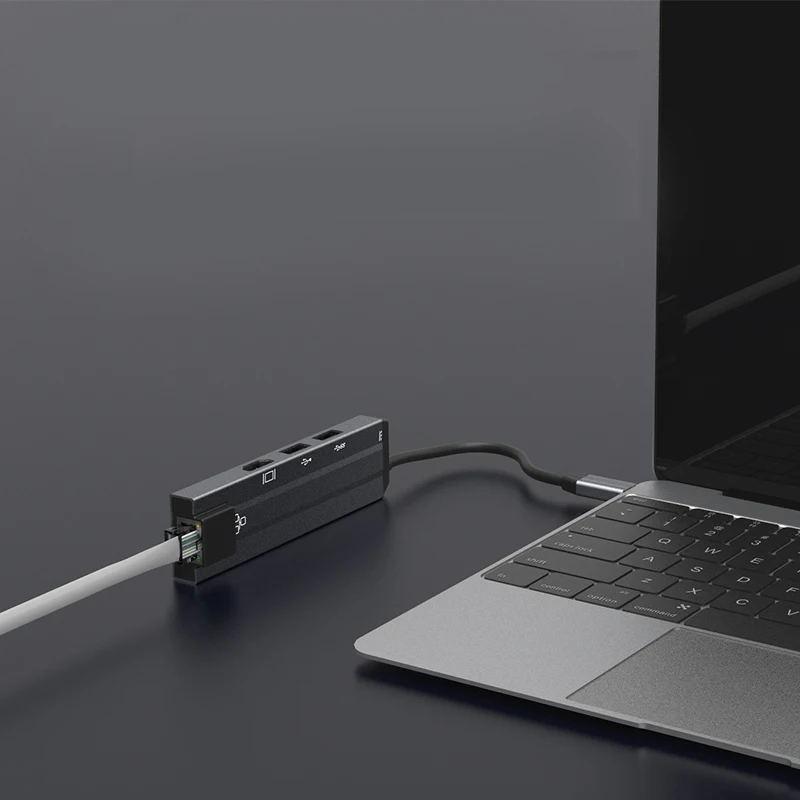 5 в 1 Тип c-многофункциональный Функция док-станция для Usb3.0 Usb2.0 Порты и разъёмы Hdmi 1080 P Адаптер Hub Rj45 100 Мбит/с-Порты и разъёмы с Pd Зарядное устройство для Macbook