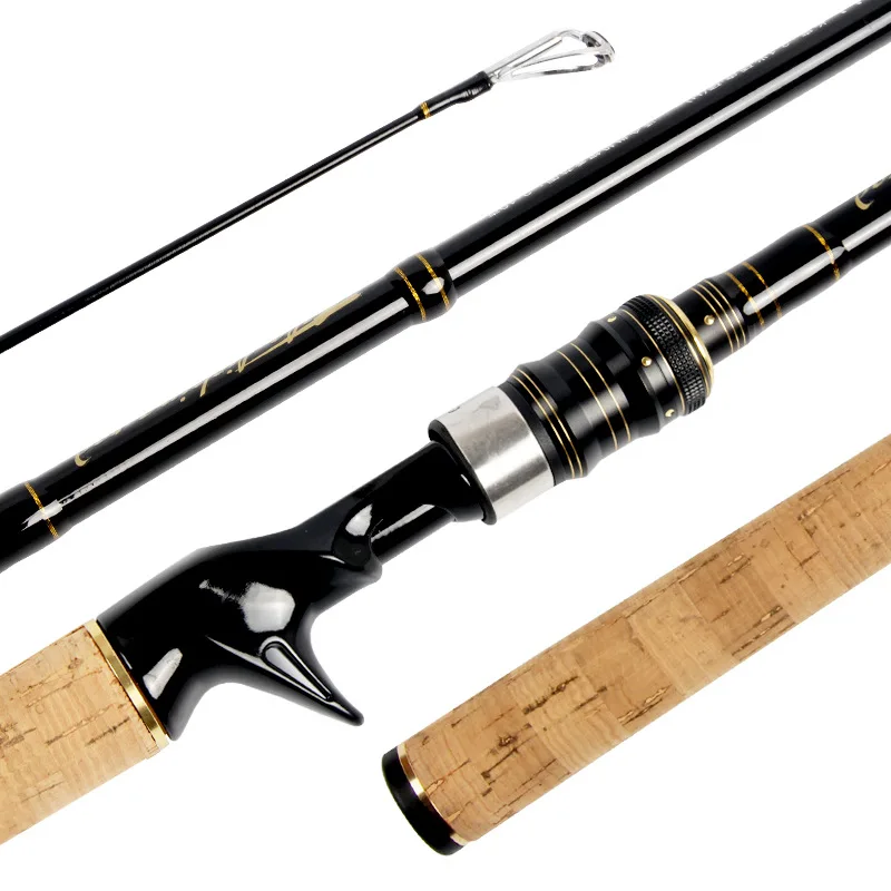 

2.1 M Carbon Rifle Handle Lure Fishing Rod H Tone Modulated Cork Plug Pole Fishing Gear