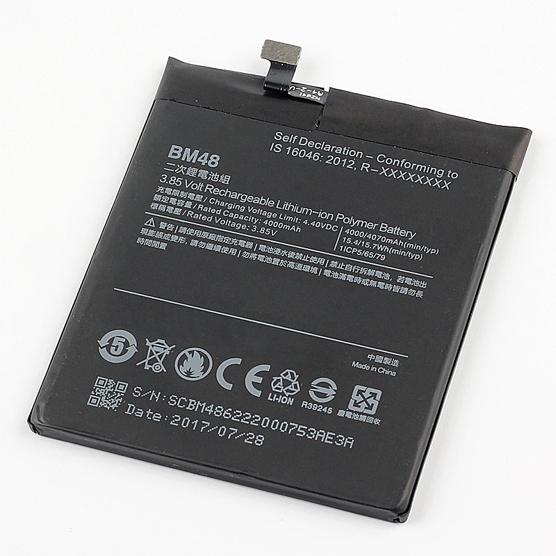 20 шт./лот батарея для мобильного телефона BM48 для Xiaomi Note 2/Note2 4000 мАч внутренняя Замена литий-ионной батареи