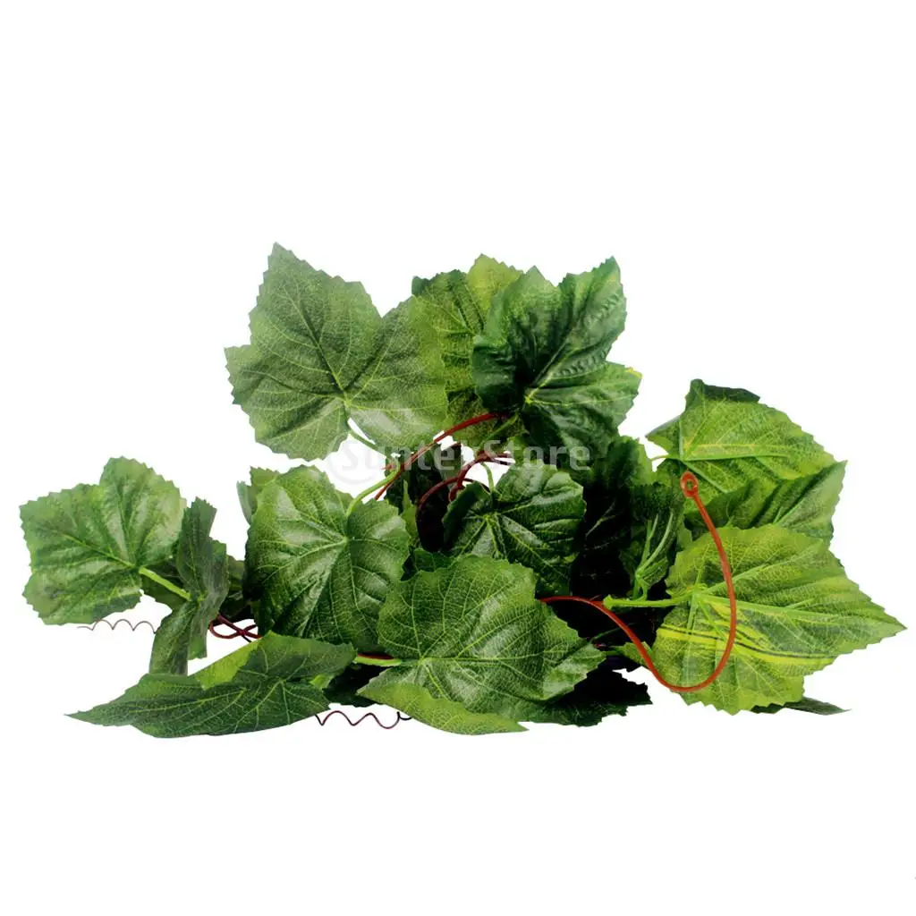 Us 3 22 18 Off Reptile Vivarium Decoration Aquarium Ornament Artificial Grapes Ivy Vines In Habitat Decor From Home Garden On Aliexpress