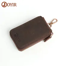 Joyir молнии Держатель для карт S с ключом крючка Пояса из натуральной кожи банк держатель для карт для Для мужчин многофункциональный Брендовая Дизайнерская обувь Горячая и 52