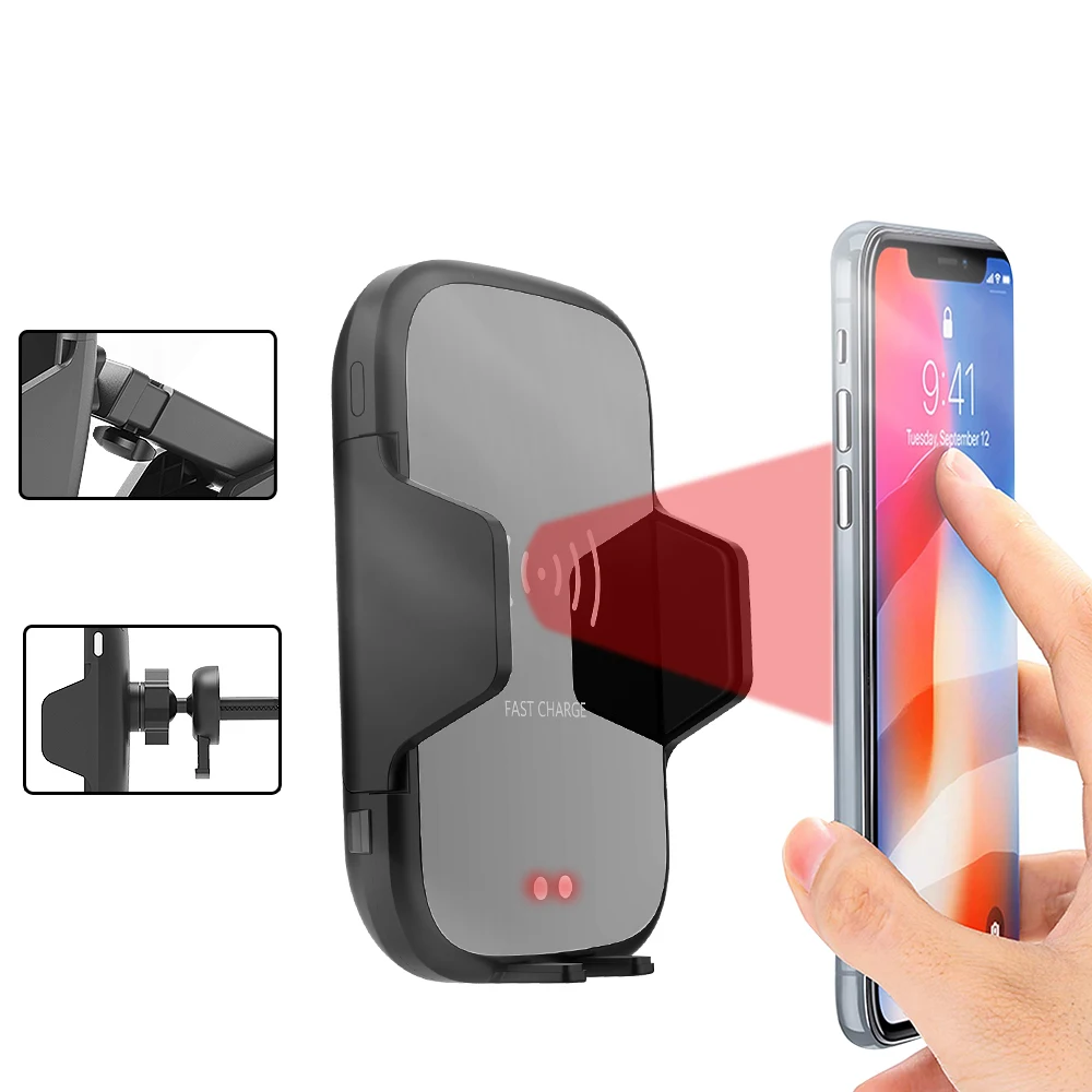 Car Air Fast Intelliget Qi Wireless Charger For iPhone XS Max XR X 8 Plus Samsung S9 S8 S7 Charging Phone Holder | Мобильные