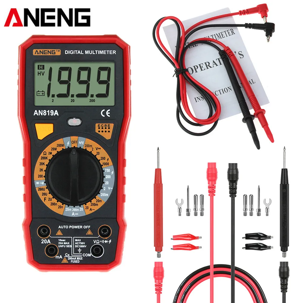 ANENG AN8009 AC//DC Digital Multimeter Ammeter Resistance Capacitance