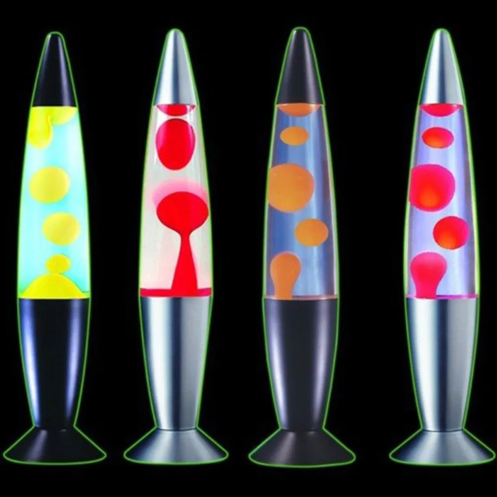 Lava Lamp Cute 110V Metal Base Lava Lamp Wax Volcano Style Night Light Jellyfish Nightlight