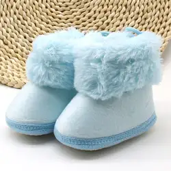 Новый Модная одежда для детей, Детская мода для девочек зимняя теплая обувь ботинки на мягкой подошве Утепленная одежда малыша Обувь для