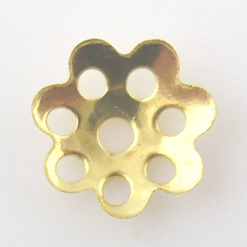 

Beads Caps Gold Plated Flower Hollow Alloy Jewelry Diy Making Findings 8mm 1000Pcs