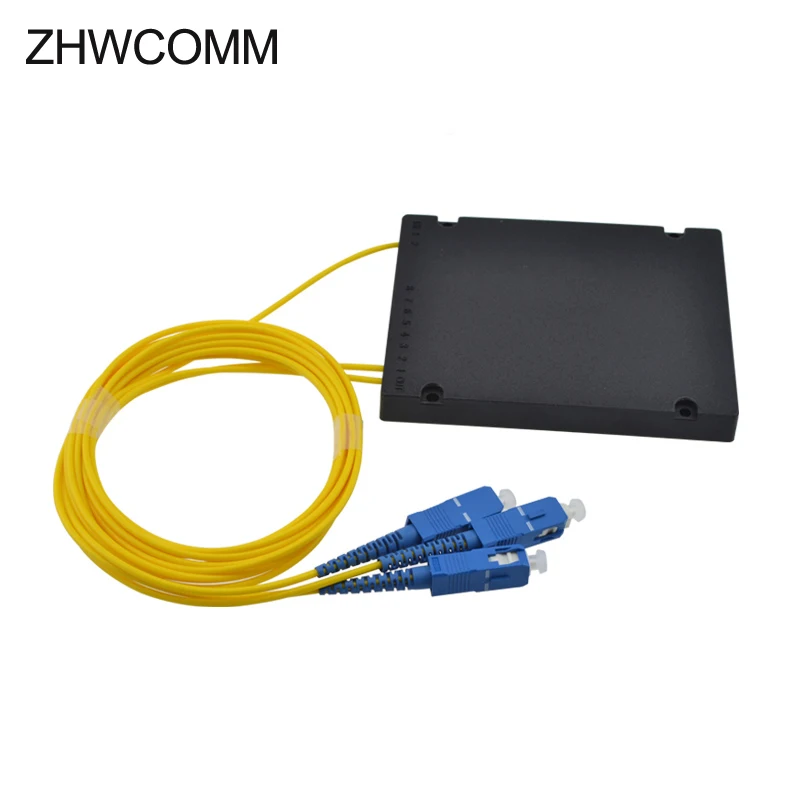 SC UPC 1X2 PLC волоконно-оптический сплиттер коробка с разъем для FTTH 1 точки 2 кассетный