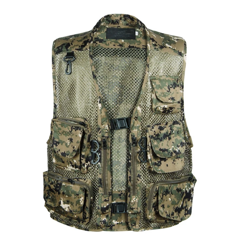 

L-3XL Size Polyester Quick-Drying Fishing Life Jacket LMesh Fishing Vest Jacket Multi-Pocket Photography Waistcoat Life Vest 30