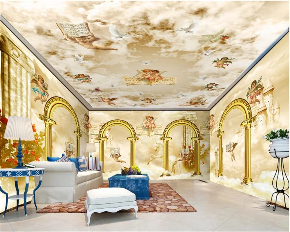 ангел ремонт. ангел ремонт. огромные потолки. фотообои с ангелочками на стену. ангел ремонт.