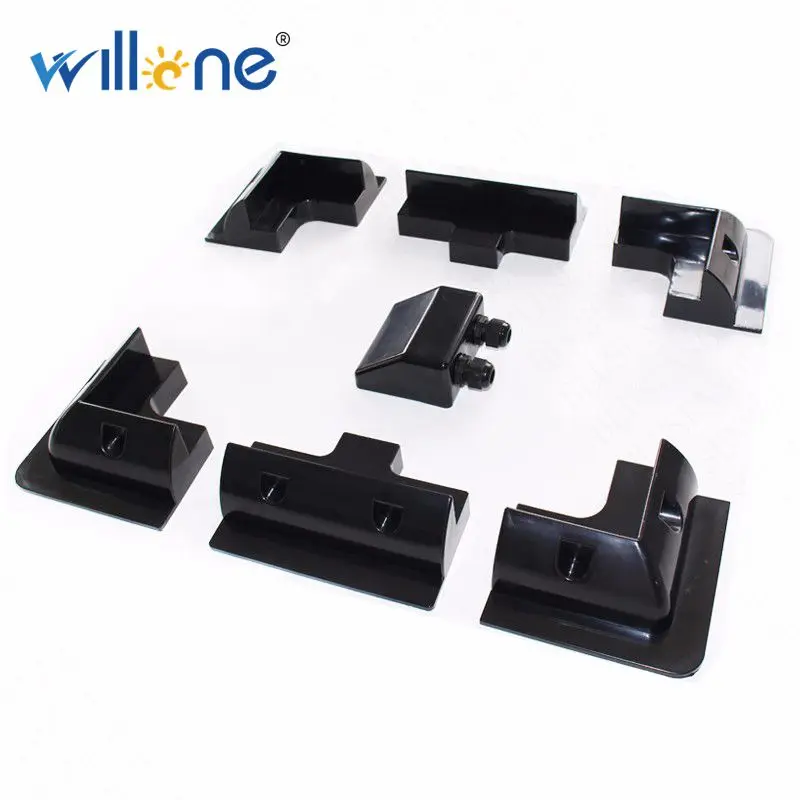 Willone 7 шт. ABS PV панели солнечных батарей Монтажная структура черный