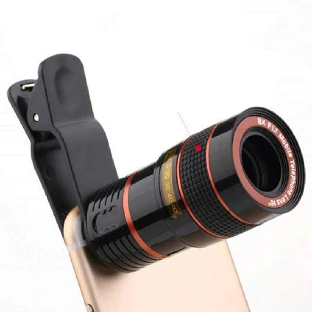 

Universal 8x Optical Zoom Telescope Lens Magnifier Cell Mobile Phone Camera Lens for iPhone for Samsung for Huawei