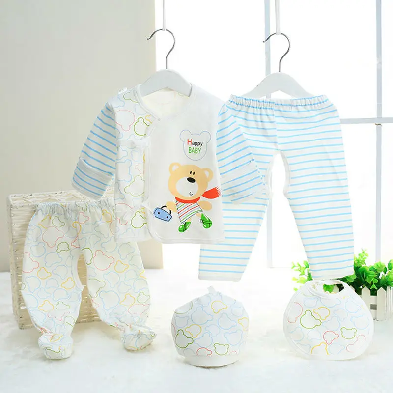

Amazing!2017 100% Cotton Spring Autumn Winter Newborns Baby Boys Girls Underwear 0-3 Months Baby Clothing Sets 2PCS/5PCS/Set