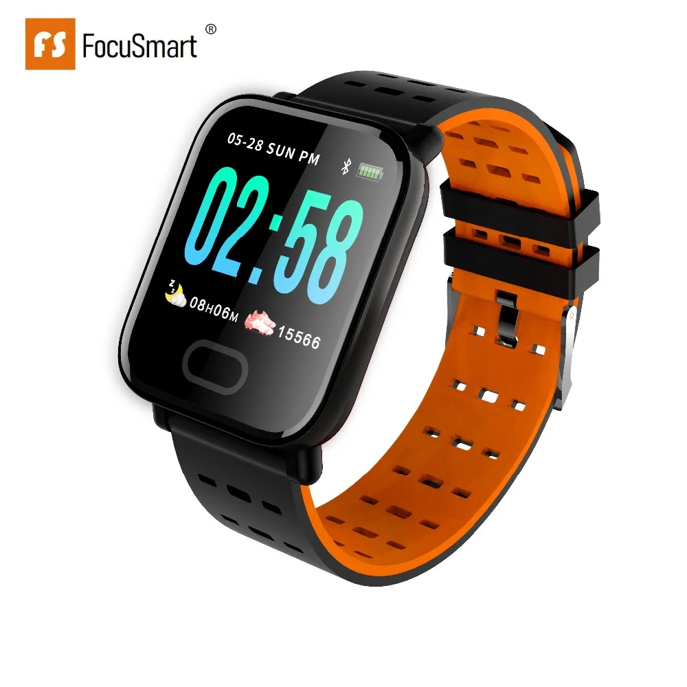 

FocuSmart A6 Smart watch Smart Fitness Bracelet Waterproof Fitness Tracker Heart Rate Blood Pressure Watch Activity Tracker