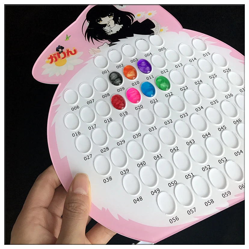 

New Nail Display Board 60 Colors Nail Polish Gel Show Shelf With Free Nail Tips Acrylic Gel Tips Display Card
