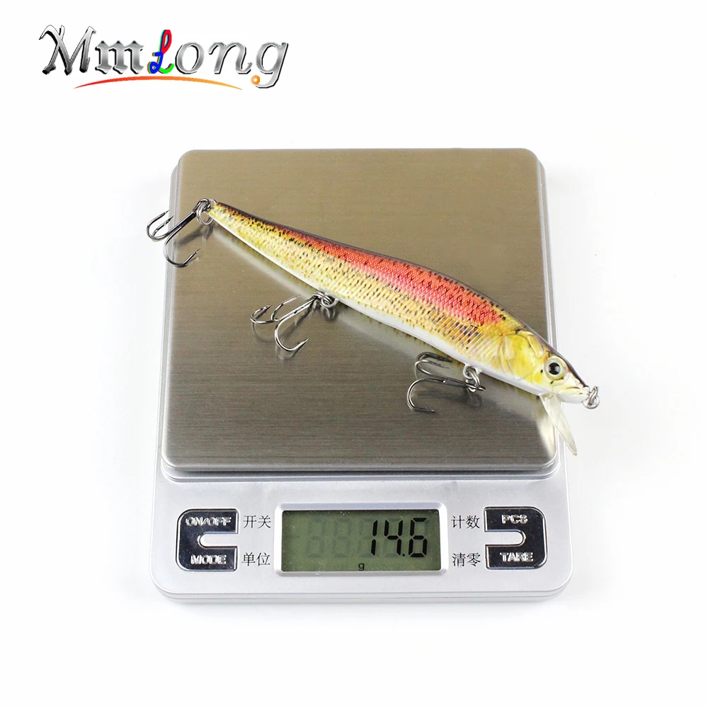 Mmlong 12 cm realista minnow Pesca señuelo populares Pesca cebo 14.6G lifelike crankbait pescados wobbler pesca ah09c