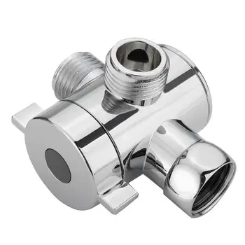 

1/2 inch 3-Way T-adapter Diverter Valve Adjustable Shower Head Arm Mounted Diverter Valve Bathroom Hardware Accessory