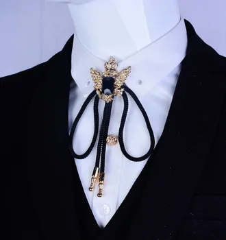 

12 Pcs/Lot Eagle Cowboy Bolo Tie for Men New Fashion Collar Shirt Necklace Bow Tie Gold Neck Bolo Vintage Necktie Bulk Wholesale