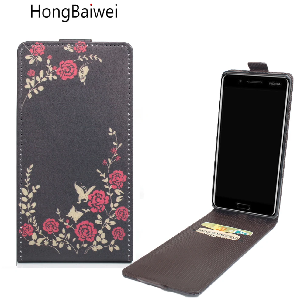 

Phone Case for Nokia 9 Phone Leather Sheath Case for Nokia 3 Card SLots HoLder Stand Case