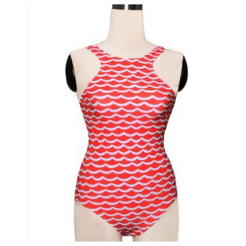 Buy Women Floral Printed High Neck One Piece Backless