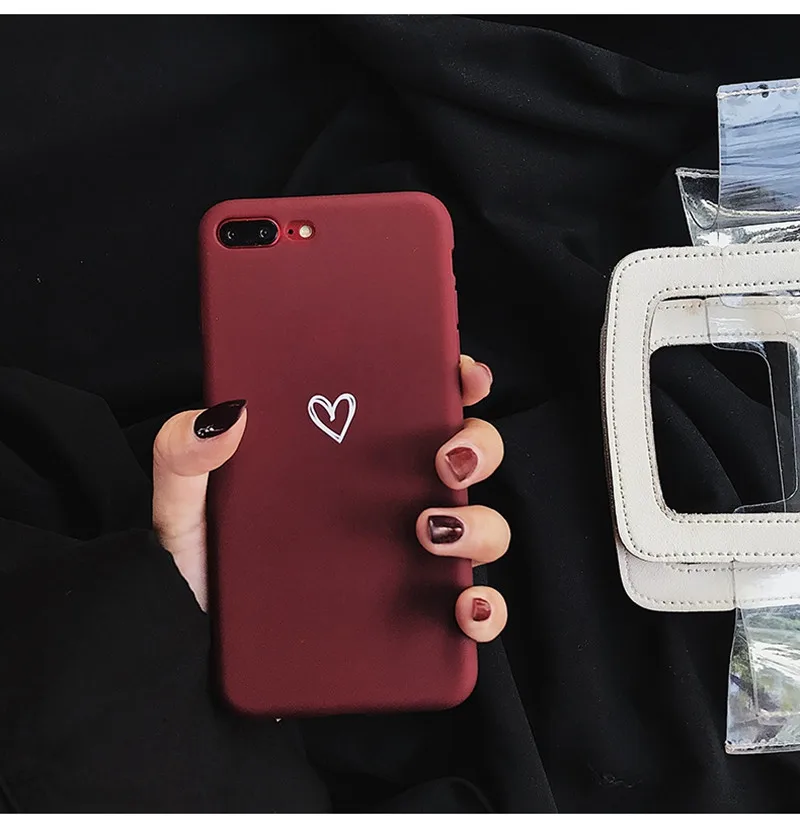 Lovebay Love Heart чехлы для телефонов, чехлы для Iphone 11 Pro 6 6S 7 8 Plus XS Max XR X, Мягкий ТПУ силиконовый ультратонкий простой чехол