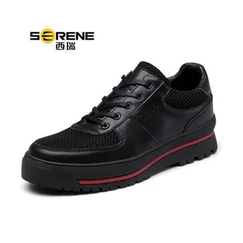 

Summer Sneaker Men' Shoes Net Mesh Breathable Casual Shoes Thick Sole Heighten Black Sneaker Light White Black Sport Running
