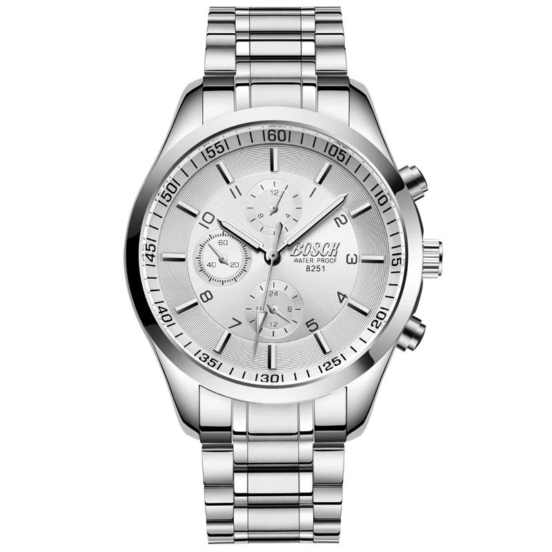 

New Men Business Stainless Steel Quartz Watches Black Ultra-thin Gold Belt Sports Wristwatch Luminous Waterproof Calendar Clock