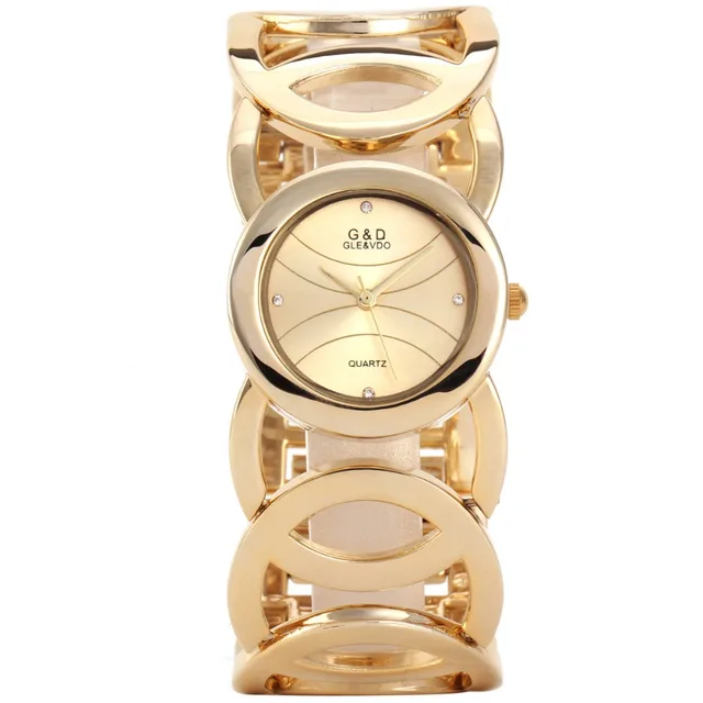 G&D Top Brand Women's Watches 2017 Gold Luxury Bracelet Watch Ladies Dress Quart G&D Top Brand Women's Watches 2017 Gold Luxury Bracelet Watch Ladies Dress Quart