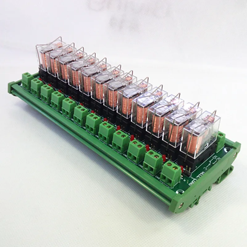 DIN рейка 12 SPDT 16A Модуль интерфейса реле мощности OMRON G2R 1 E DC24V реле.|power relay|omron g2r-1-erelay
