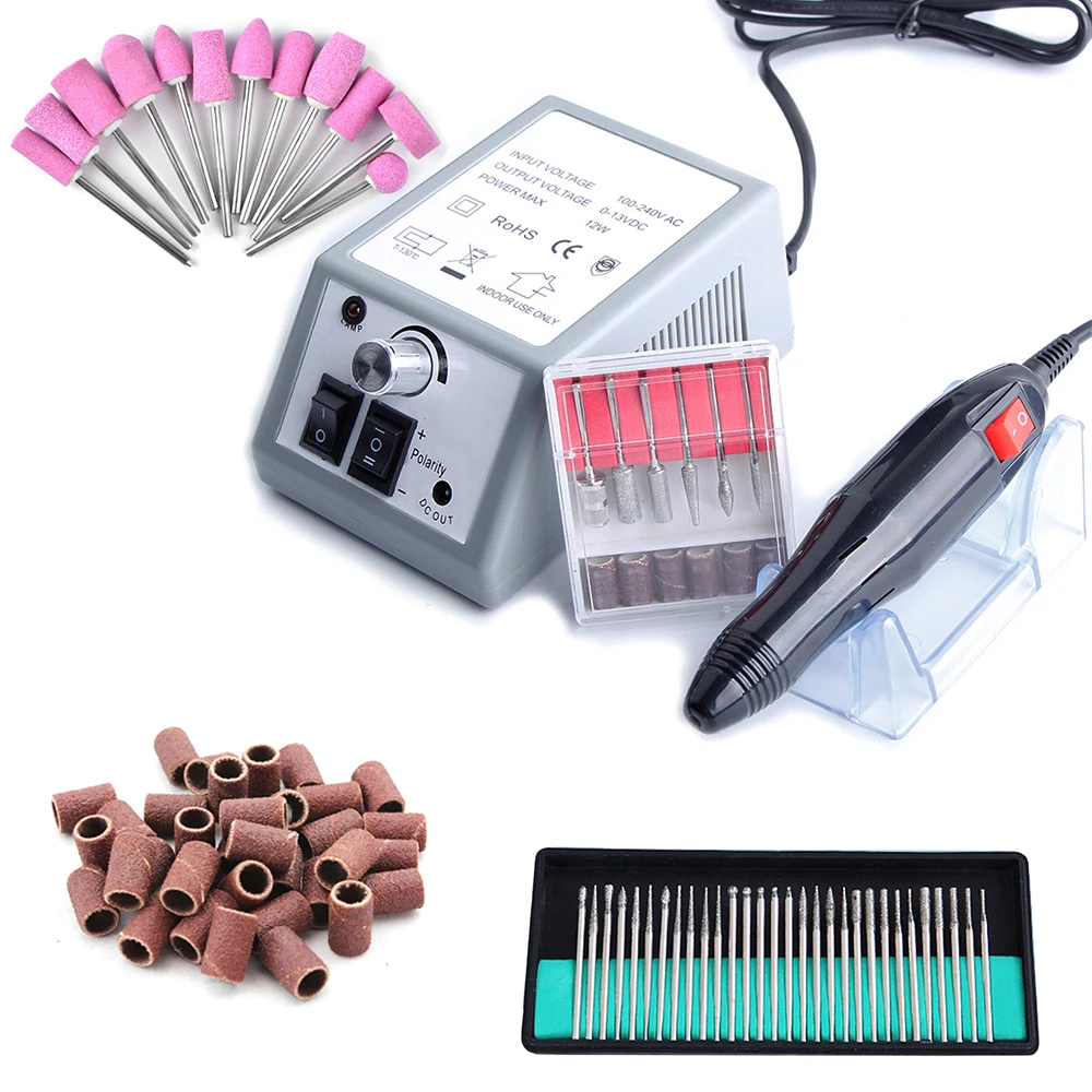 

Electric Nail Drill Machine for Manicure Nail Art File Nail Drill Bit Tool Set Ceramic Milling Cutter Apparatus Pedicure Cutters