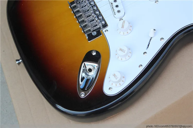 Фабричная изготовленная на заказ электрическая гитара sunburst для тела табака со
